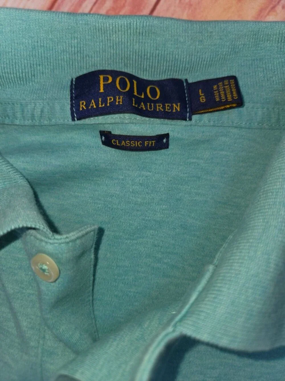 Polo Ralph Lauren Classic Fit Green Polo Large
